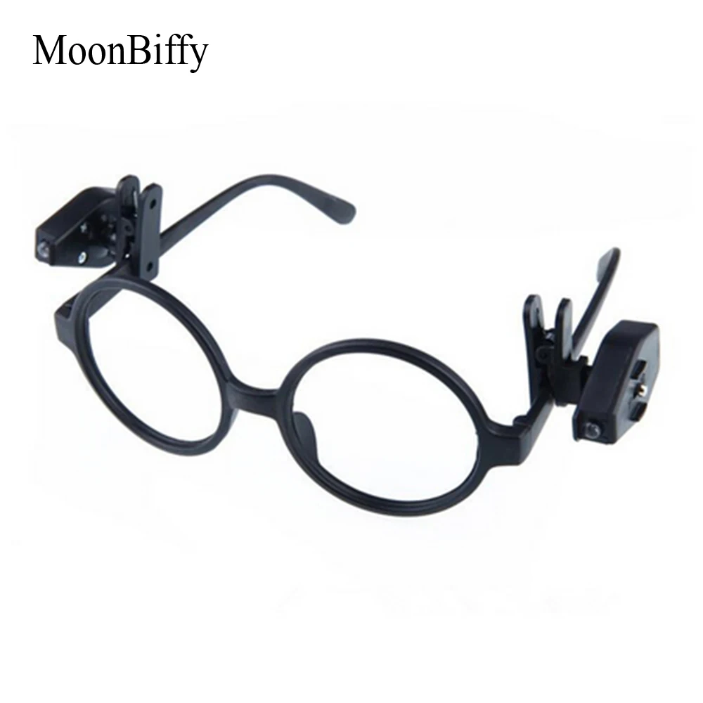 

MOONBIFFY 2PCS Mini Universal Flexible LED Eyeglass Clip On Book Reading Lights for Eyeglass Portable Adjustable Night Light