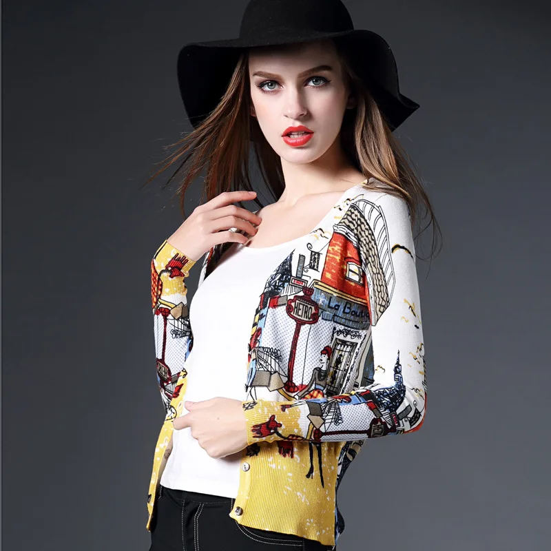 Женский трикотажный кардиган с длинным рукавом V образным вырезом|outerwear sweater|outerwear