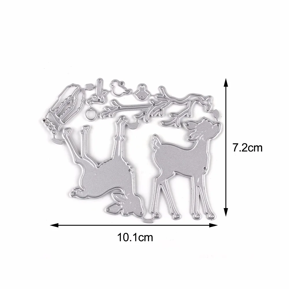 Рождественский олень металлические режущие штампы для скрапбукинга ремесло штампы карты фото изготовление snijmal en тиснение трафарет прозрачные штампы