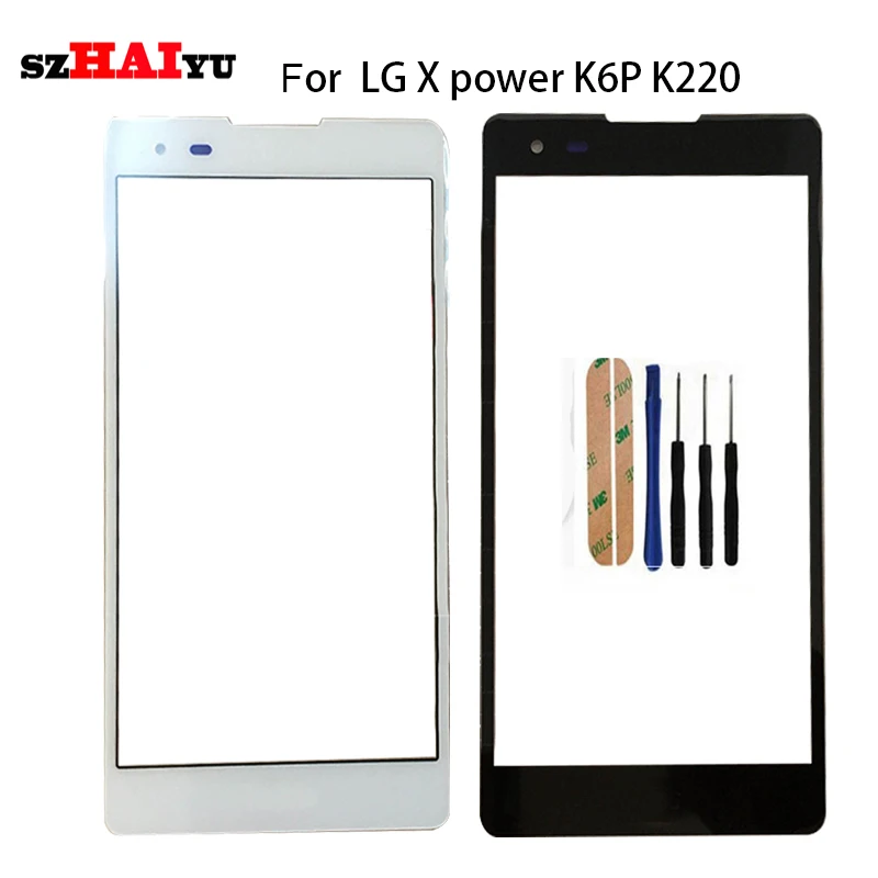 

SZHAIYU Outer Lens K220 Replacement Glass Front Screen Panel For LG X Power K220DS K220 LS755 US610 K450 Front Glass