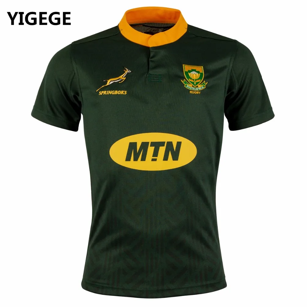 YIGEGE 2018 de 2019 del sur de África y camiseta camisa de los Springboks equipo nacional de rugby jerseys camisas s-3xl