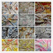 Шелк тутового шелкопряда ткань charmuse шелк печатных простой scraf платье постельные принадлежности набор много цветов SCF-AP