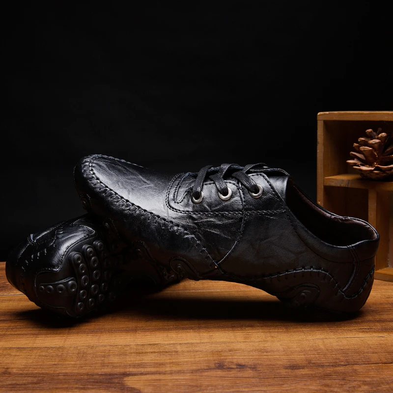 Мужские мокасины; Роскошные брендовые лоферы; обувь из натуральной кожи; повседневная мужская обувь; Дизайнерские кроссовки; Мужская обувь черного цвета для взрослых; большие размеры