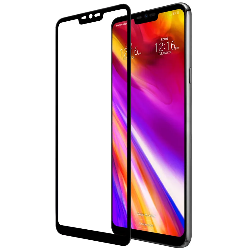 9H 0.1mm Glossy 3D Curved Ultra Thin Soft Edge Tempered Glass For LG G7