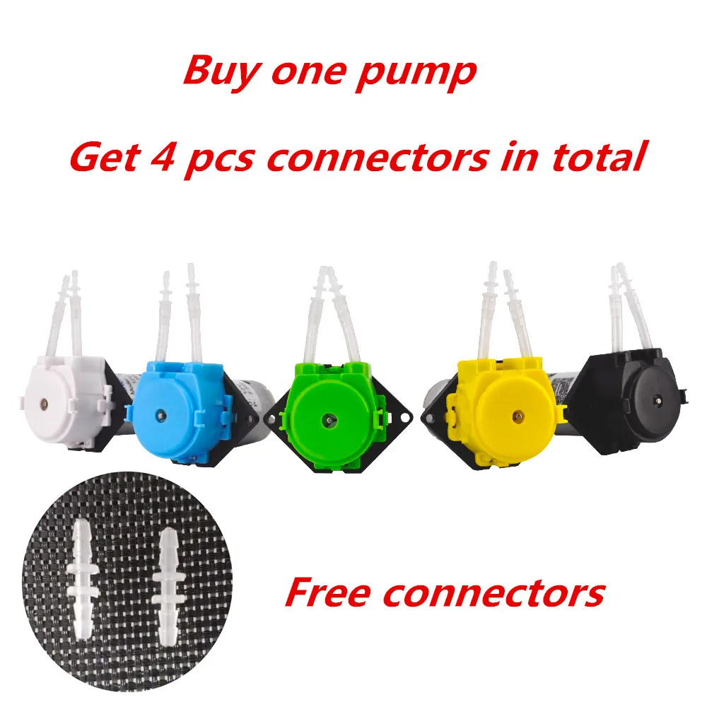 

Peristaltic Dosing Pump Dosing Pump Head with Connector For Arduino Aquarium Lab Analytic Diy 12V/24V with 2*4 tube