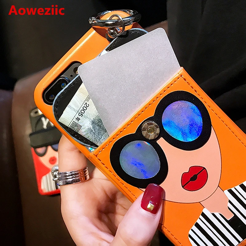 

Aoweziic Red net bags For iPhone7 mobile phone shell 8 lanyard X XR XS MAX 7P luxury new female tide brand 6sPlus of South Korea