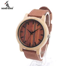 BOBO OISEAU D10 Nouveau Designer Bois Montre De Luxe avec Sangle En Nylon En Bois Montres Japon Mouvement 2035 Quartz Montre pour Ami