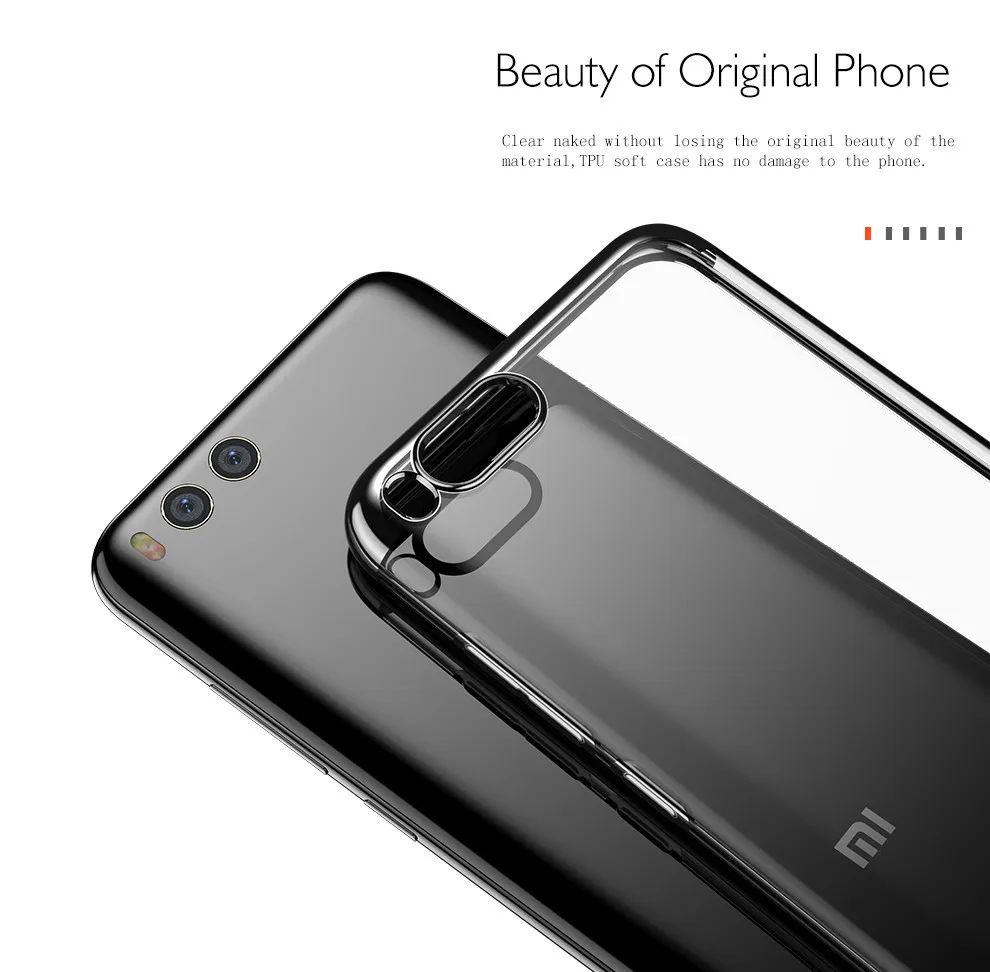 FLOVEME Luxury Plating TPU Silicon Phone Case For Xiaomi mi 6 Coque Gold Plated Ultra Slim Transparent Cover Case For Xiaomi mi6 (9)