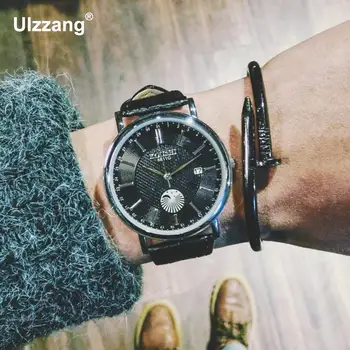 

2018 Luxury Brand Quartz Wristwatch Men Dress Leather Watches Male Waterproof Sport Wrist Men Business Watch /w Calendar