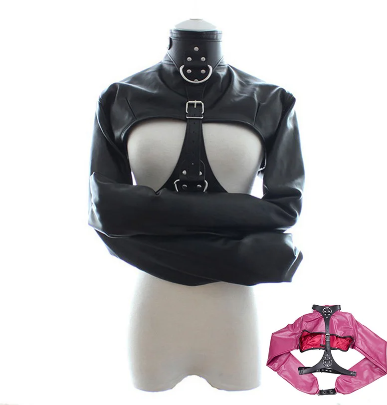 Straight Jacket Sexy Lingerie Medical Play Erotic Leather Straitjacket Gimp With Arm Binder Cosplay Costumes | Тематическая одежда