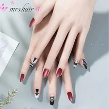 

ballet nail art sticker Manicure products fake nail patch 24 piece short nail patch