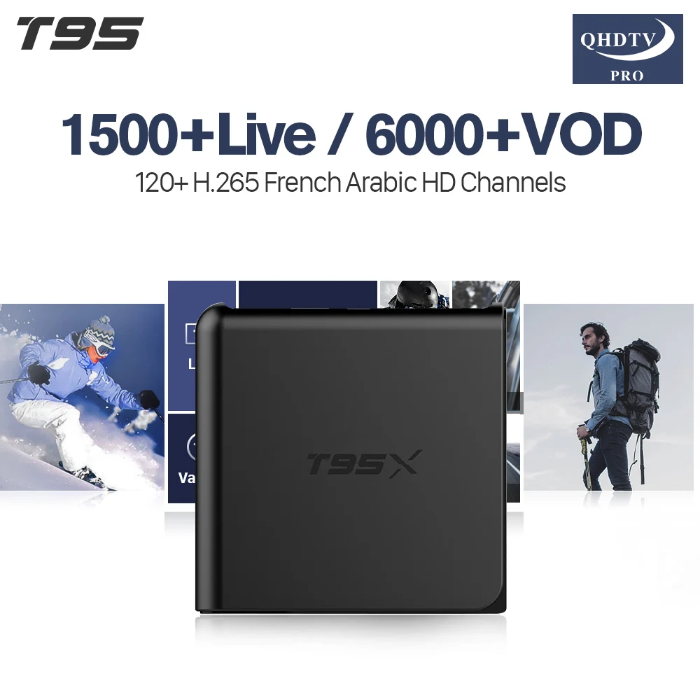 

IPTV 1 Year IPTV Decoder Tunisia T95X Android TV Box S905X Quad-core 2.4G WIFI Subscription IPTV French Arabic QHDTV Pro