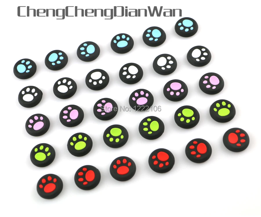 Chengchengdianwan Gomma Silicone Cat Claw Analog Thumb Sticks Grips Per Playstation 4 Ps4 Pro Slim Controller Caps Per Xbox 360