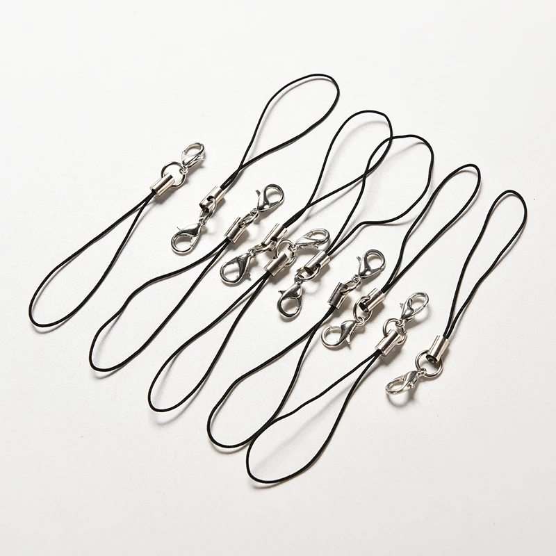 

New design 100 Pcs Black Cell Phone Lanyard Cords Strap Lariat Mobile Lobster Clasp Wholesale