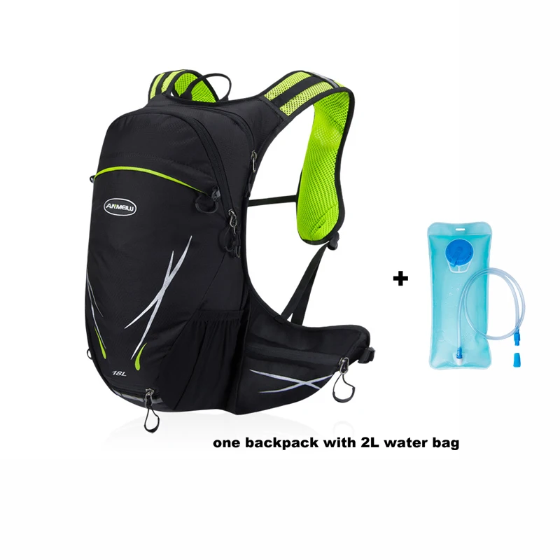 18L водонепроницаемый велосипедный рюкзак для горного велосипеда, Большая вместительная велосипедная гидратационная сумка, мужской дышащий рюкзак для верховой езды, без сумки для воды - Цвет: green with water bag