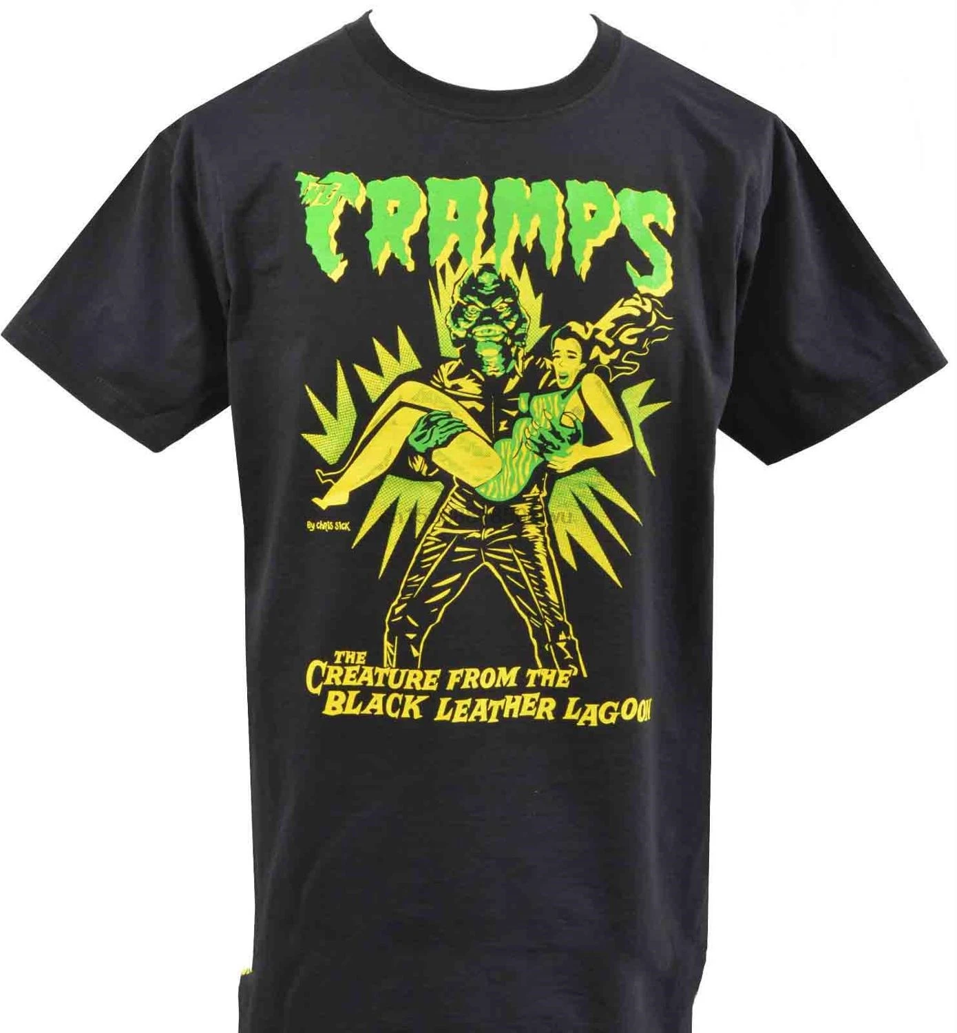

Sleeve Shirts Fashion Mens Black T-shirt The Cramps Creature From Black Leather Lagoon Horror S - 5xl