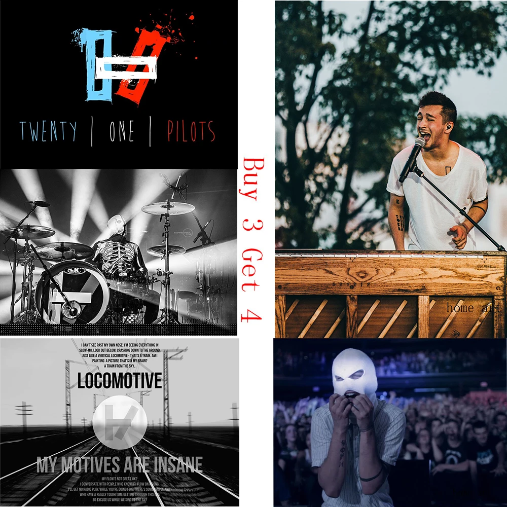 Плакат Twenty one pilots четкое изображение настенные наклейки украшение для дома