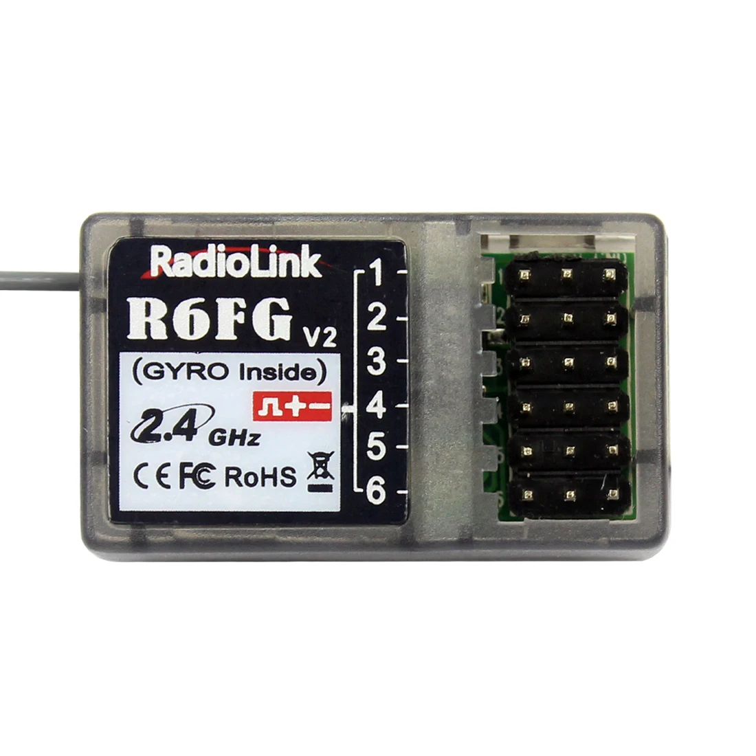 Радиоуправляемая система Radiolink V2 R6FG 2 4 ГГц 6 канальный приемник FHSS