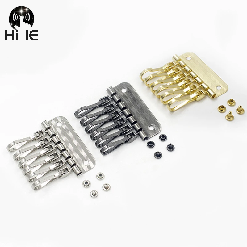 

1pc Key Snap Hook Key Holder Key Row Rivet Hook Keyring Organizer Holder Leather Craft Key Case Purse Hardware Key Chain