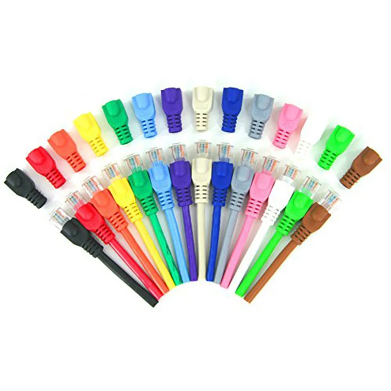 Лидер продаж 100 шт. разные цвета CAT5E CAT6 RJ45 сетевой кабель Ethernet сброс натяжения