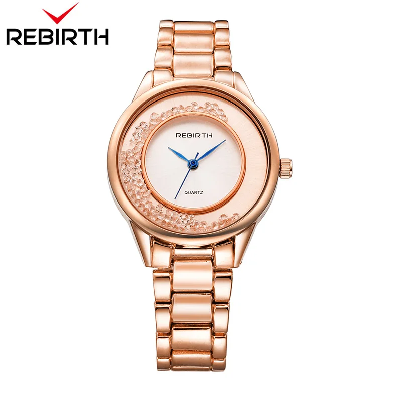 REBIRTH 2017 Hot Sale Women Watches Luxury Lady Watch Woman gold Wristwatches Fashion Crystal Watches Gift Watch Women Relogios