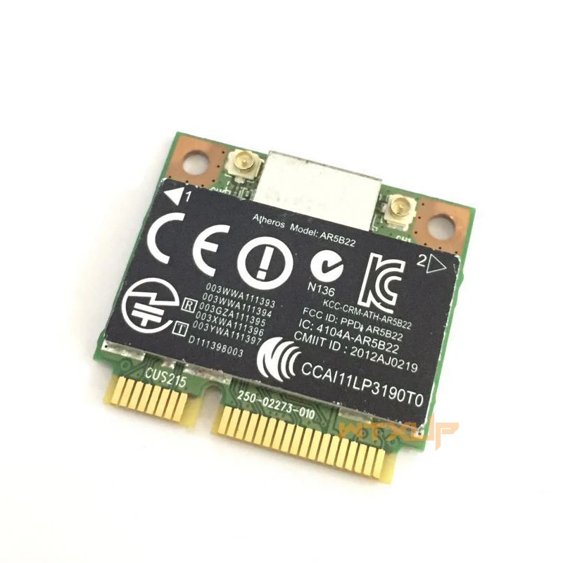 WTXUP Atheros AR5B22 AR9462 300 Мбит/с 802.11a/b/g/n Wlan карта Половина мини PCIe Wifi Bluetooth 4,0 сетевой адаптер для Hp 2170 p 9470 m