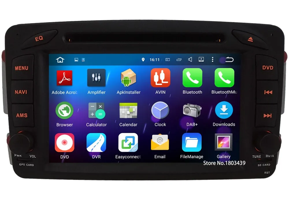 Discount 7" Android 7.1 Car DVD Multimedia player radio Stereo for Benz W203 S203 C180 C200 C220 C230 C240 C270 C280 C300 C320 C350 C32 35