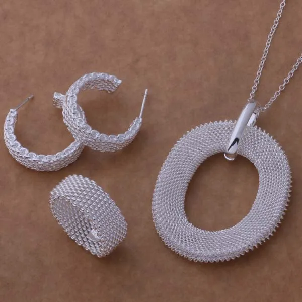 

wholesale High quality silver Fashion jewelry earrings Necklace rings WT-170