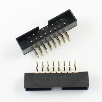 

100 Pcs Per Lot 2mm 2x8Pin 16 Pin Right Angle Male Shrouded IDC Box Header Connector