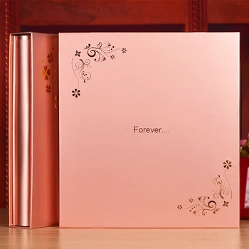 

New 6 Inch 600 400 PHOTOS Large Capacity Plastic Insert Type Children Photo Album Fashion Rose Gold Photo Album For Wedding