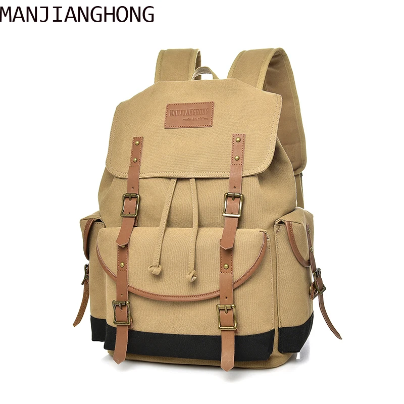 

Fashion Brand Travel Large Capacity Backpack Male Luggage Shoulder Bag Canvas Backpacking Men Functional Versatile Rucksack