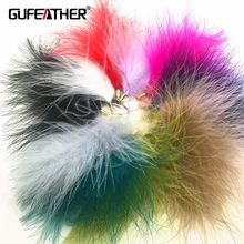 GUFEATHER L75/страусиное перо/Аксессуары для ювелирных изделий/самодельные серьги/Ювелирное Украшение/перьевые серьги/самодельное изготовление/2 шт