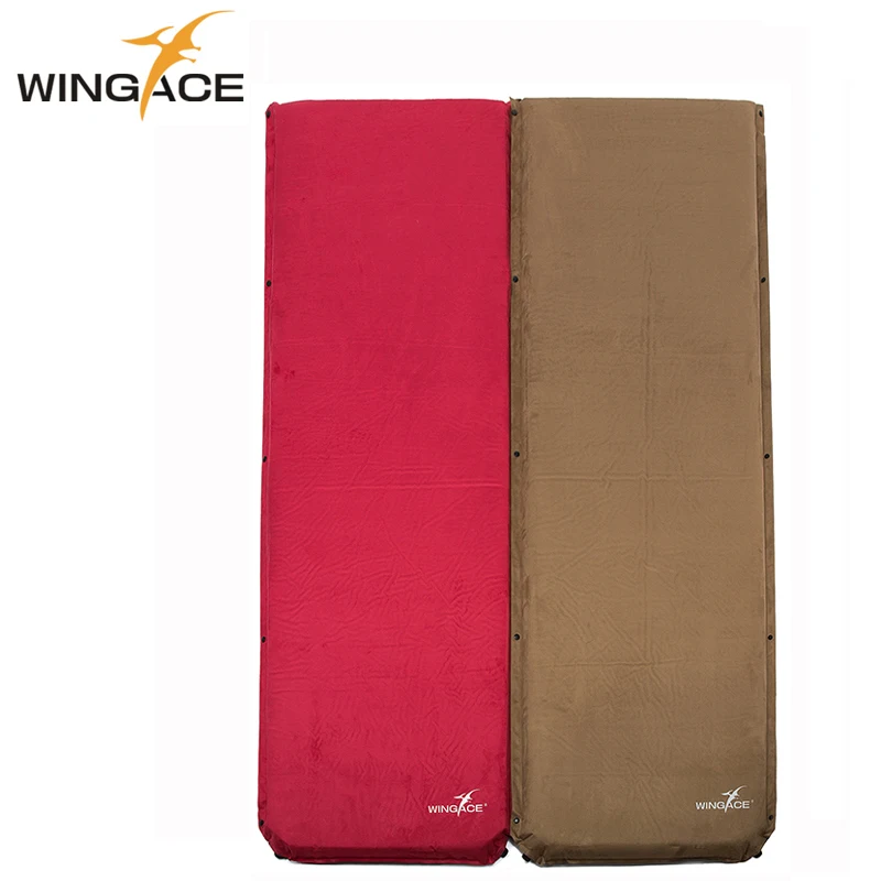 WINGACE الجلد المدبوغ نفخ فراش في الهواء الطلق الذاتي النفخ التخييم حصيرة 198*68*8 سنتيمتر للطي وسادة النوم سرير هوائي الشاطئ السياحية حصيرة