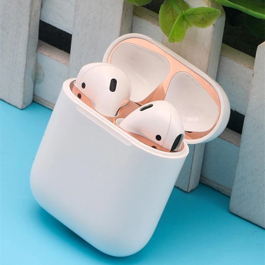 Металлическая Наклейка для защиты от пыли Apple Airpods 2 металлическая наклейка с