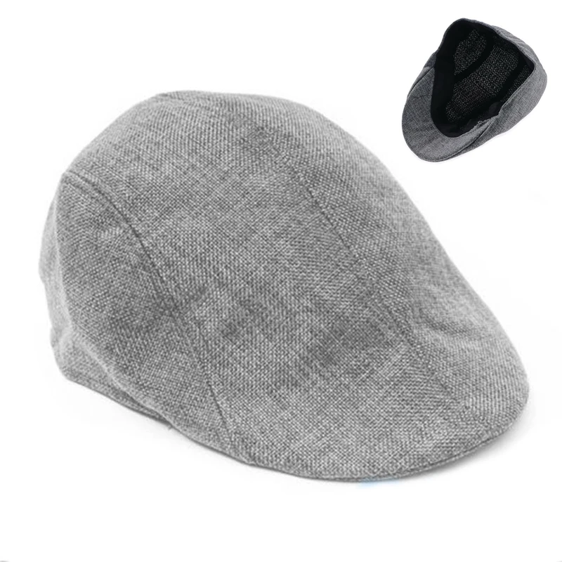 Модная шляпа Duckbill берет Классическая хлопковая кепка-восьмиклинка Гольф Спорт на открытом воздухе плоская зимняя шапка серый