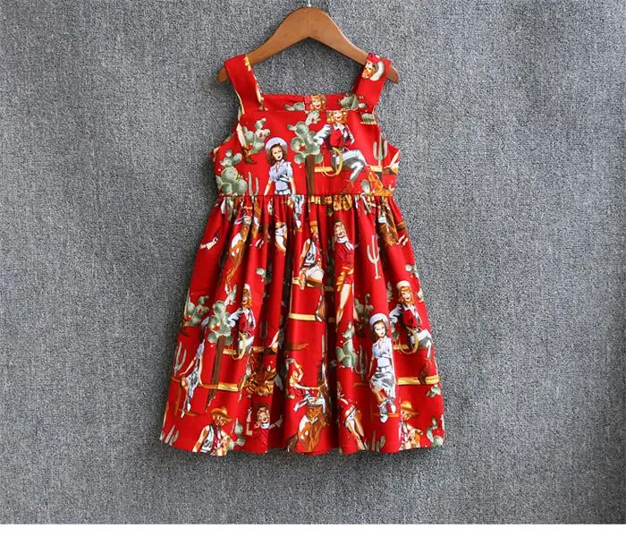 RED WITH PRINT Одежда для детей Одинаковая одежда для мамы и дочки одежда для родителей платья для мамы и дочки хлопковое летнее платье-майка - Цвет: RED WITH PRINT