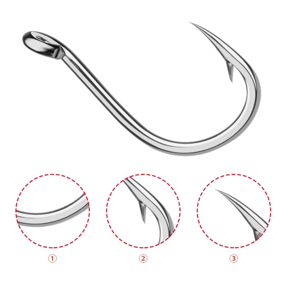 20 шт. морской Рыбалка молния sj42 отсадочные крючок 1/0#-13/0# Модель Нержавеющая сталь рыболовный крючок сделано в Тайване