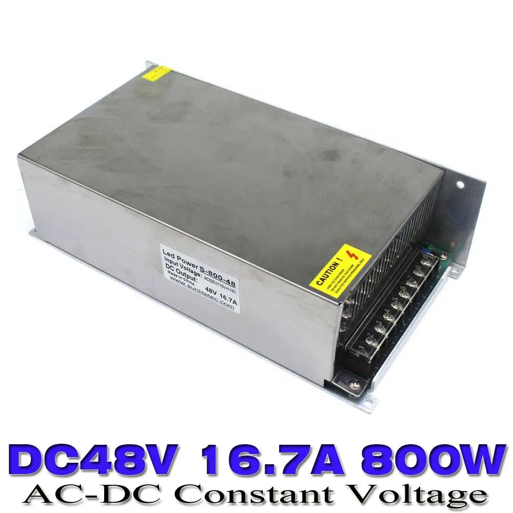 Источник питания постоянного тока 48V 16.7A 800w светодиодный трансформатор драйвера