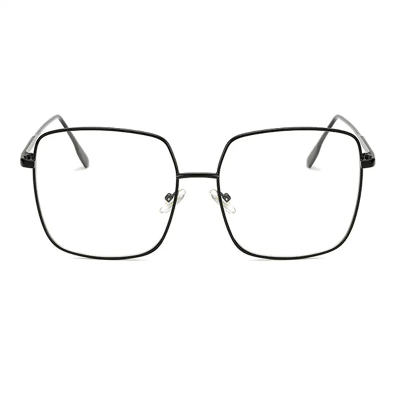 Женские квадратные очки большие размеры оправа женские металлические Ретро Винтажные дизайнерские оптические очки модные очки компьютерные очки
