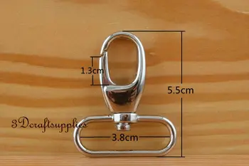 

Lobster Clasps Clips Claw purse hooks Swivel snap hook silver 38mm 6pcs CK73