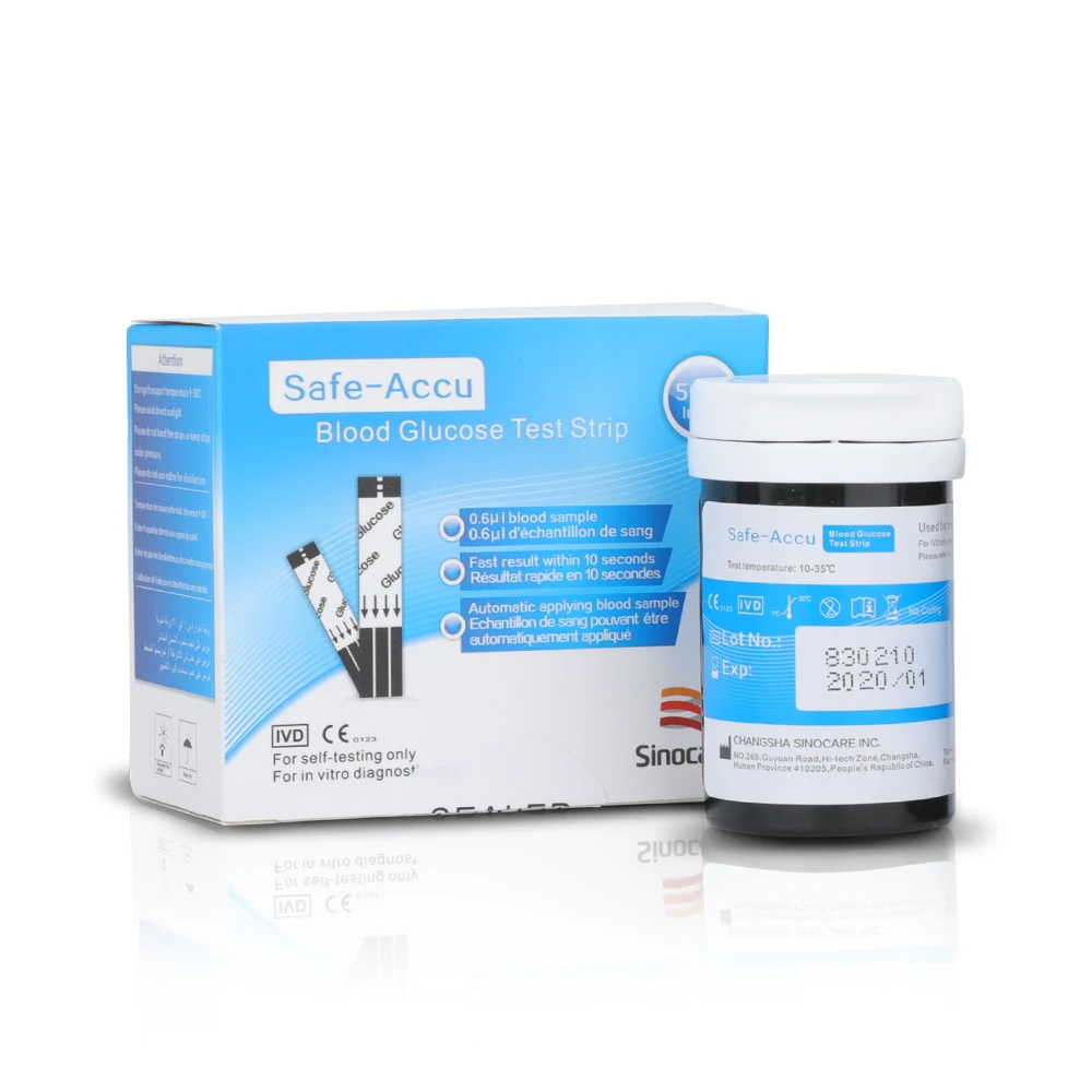 

SINOCARE 3C CE Safe-Accu Blood Glucose Meter Test strips 50pcs&Lancets for Glucometer Diabetes Sugar Monitoring Medical devices