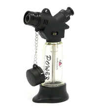 Compact Jet Butane Cigar Lighter Torch Gas Cigarette 1300 C Fire Windproof Turbo Lighter No Gas trash can shaped butane gas lighter yellow