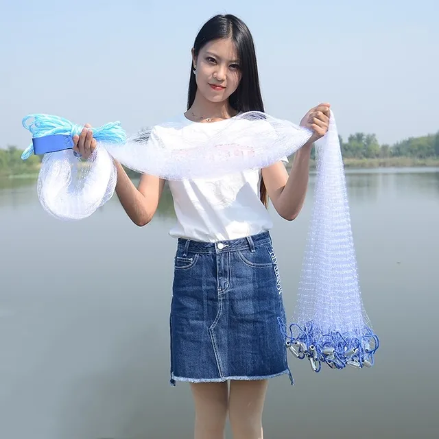 1.2-3.6m With Sinker or Without Sinker Catch Fishing Net USA Cast Nets Water Hand Throw Fly Fish Network Small Grid Tool 5