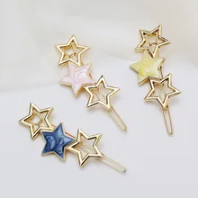 1 шт. звезда шпилька Haika новые аксессуары для волос боковой зажим простая заколка для волос мода лягушка Пряжка шпилька для волос женский G0418