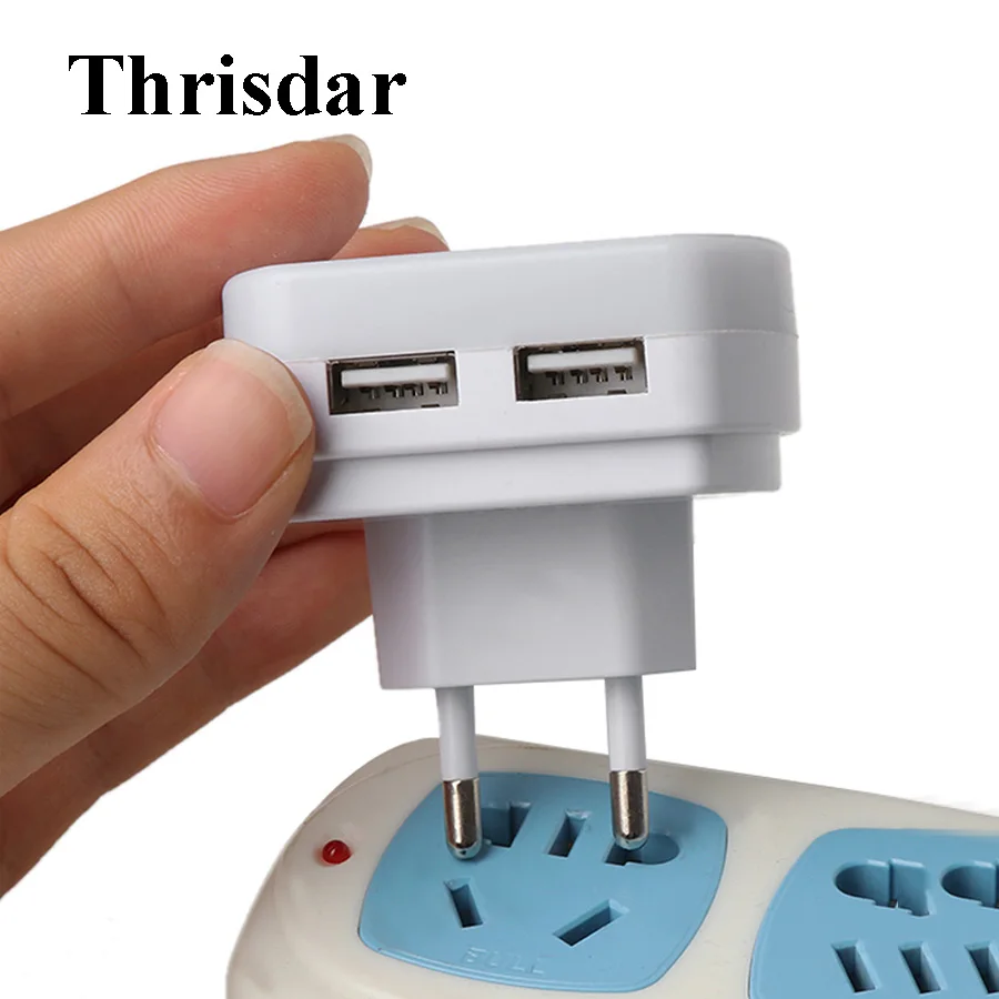 Thrisdar 5V 1A светодиодный Ночной светильник с двойной usb-зарядное Зарядное устройство штекер светильник Сенсор ЕС/США штекер розетка лампа