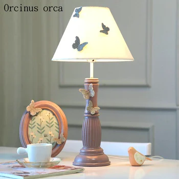 

Cartoon creation butterfly flower table lamp Girl Bedroom children's room Princess room light lovely adjustable light table lamp