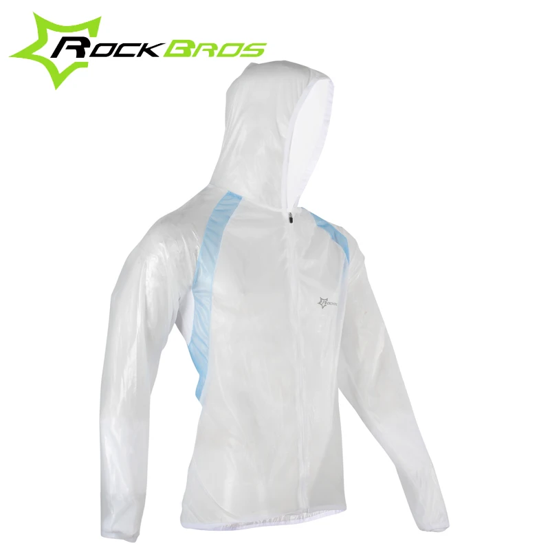 ROCKBROS MTB Велоспорт Джерси Многофункциональная куртка дождь водонепроницаемый ветрозащитный ТПУ плащ велосипед оборудование одежда 3 цвета - Цвет: White