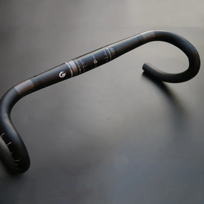

ASIACOM 3K Full Carbon Fibre Road Handlebar Outer Line Road Bike Bent Bar Handlebar Circular Bicycle Parts 31.8*400/420/440mm
