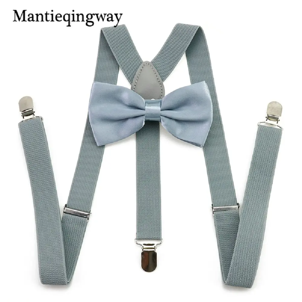 Mantieqingway унисекс 2 5 см эластичные галстуки бабочки с подтяжками набор для мужчин