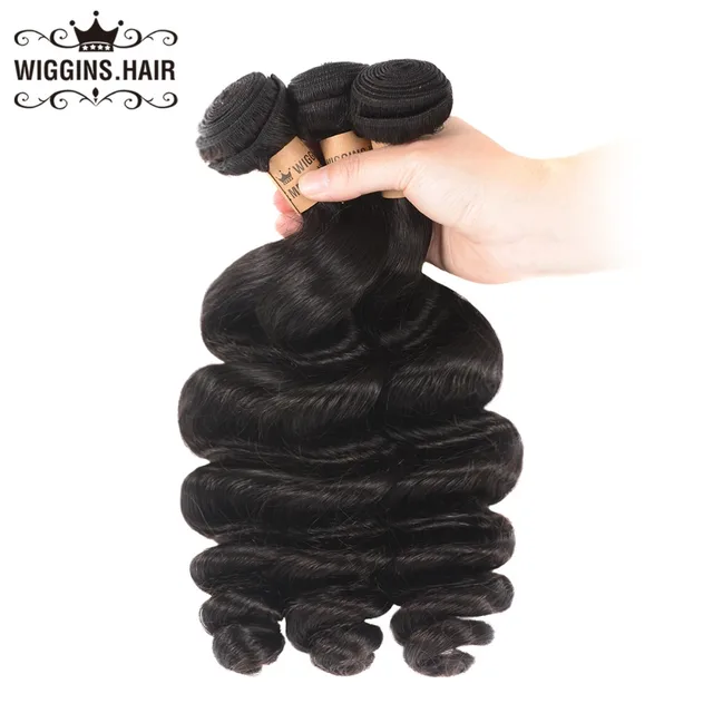 Wiggins-extensiones de cabello humano mechones de pelo ondulado suelto, 3 mechones, Color Natural, 10, 12, 14, 16, 18, 20, 22, 24 y 26 pulgadas, cabello Remy Wiggins-extensiones de cabello humano mechones de pelo ondulado suelto, 3 mechones, Color Natural, 10, 12, 14, 16, 18, 20, 22, 24 y 26 pulgadas, cabello Remy